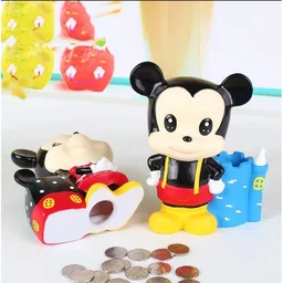 Children's Coin Bank /Piggy Bank with Stationary Holder Painting