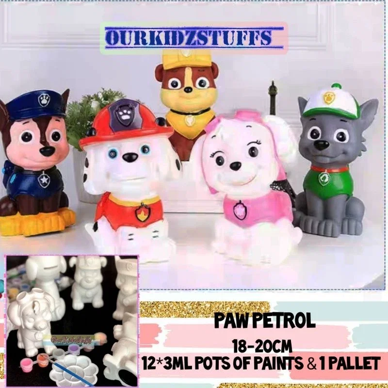 Paw Petrol Silicon Piggybank Coin Bank Painting Kit 🐾