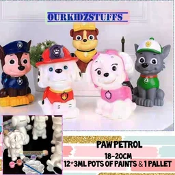 Paw Petrol Silicon Piggybank Coin Bank Painting Kit 🐾