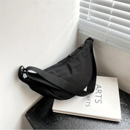 Simple Nylon Crossbody Bag, Lightweight Shoulder Bag