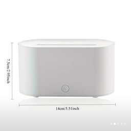USB-Powered Flame Aroma Diffuser with Night Light - Ultra-Quiet Essential Oil Humidifier.