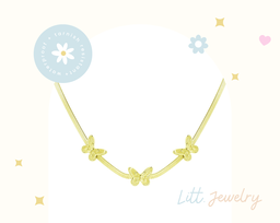 MONARCH Butterfly Snake Chain Necklace