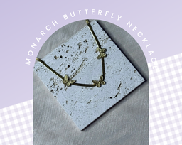 MONARCH Butterfly Snake Chain Necklace