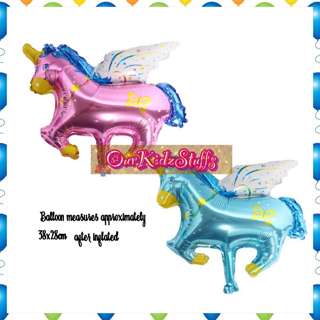 18" Round Unicorn Balloons with Sticks and Table Stand_5