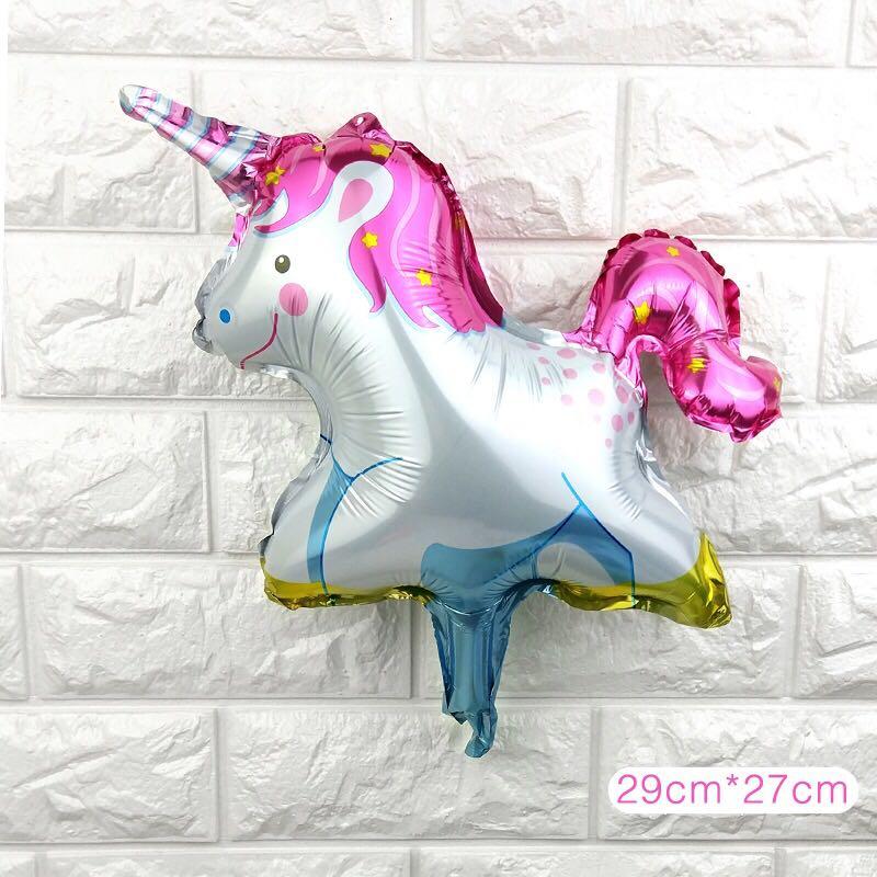 18" Round Unicorn Balloons with Sticks and Table Stand_7