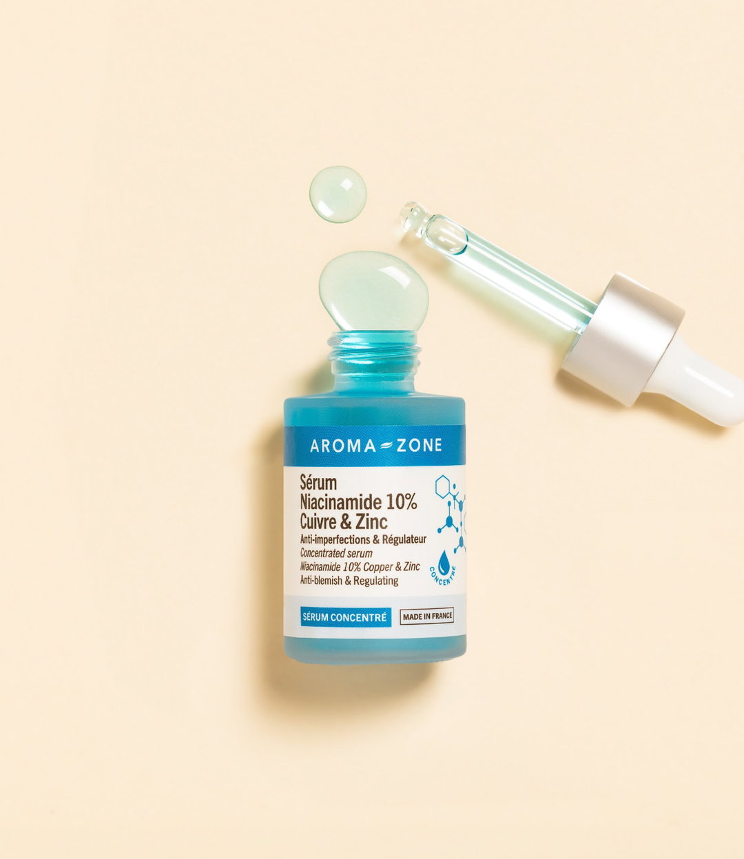 Aroma - Zone Sérum concentré Niacinamide 10%, Cuivre & Zinc 30ml