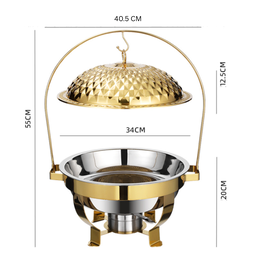 HOOK BUFFET CHAFING DISH 4.5L GOLDEN DIAMOND (BUFET PENGHANGAT MAKANAN)