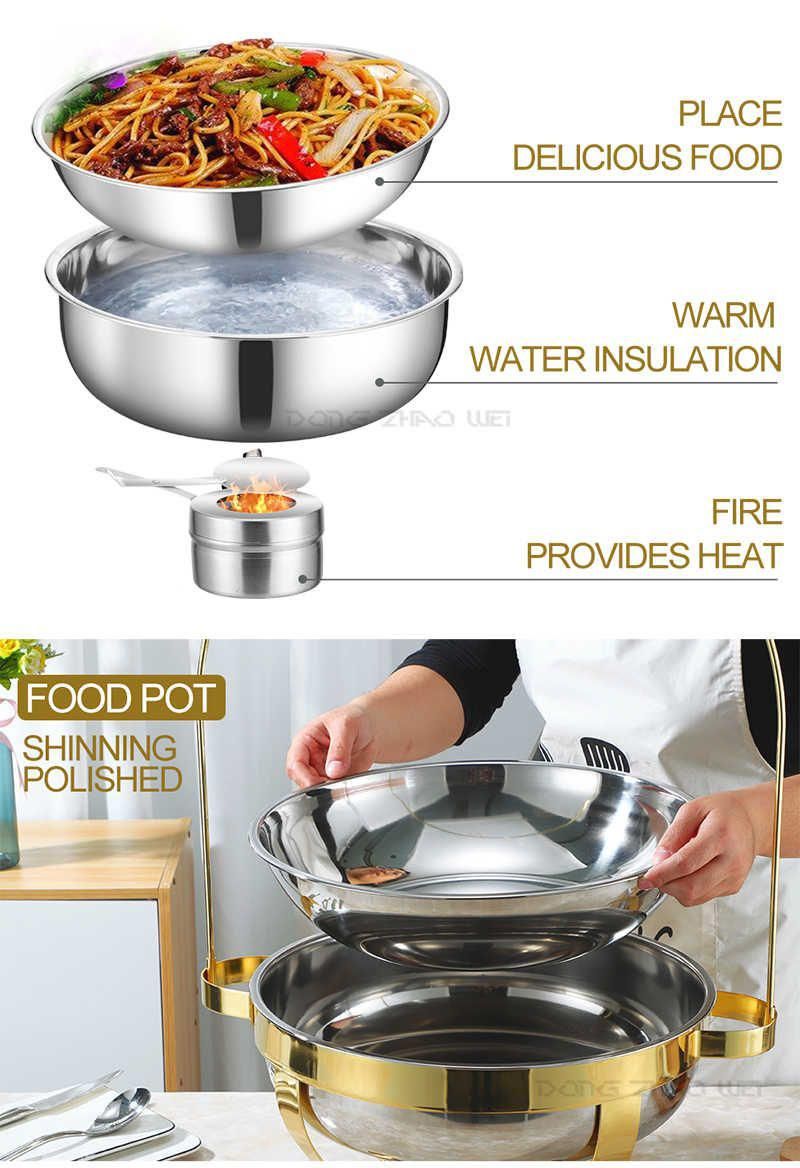HOOK BUFFET CHAFING DISH 4.5L GOLDEN DIAMOND (BUFET PENGHANGAT MAKANAN)_3