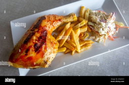 1/4 BBQ Chicken Chips & Salad & Roll