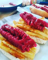 Double hotdog & Chips