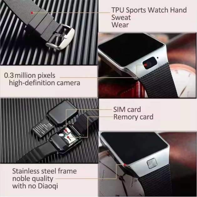New Product Cheapest dz 09 smart watch dz09 With Camera Wrist smartwatch Support SIM Card Sim Card For Iphone Android_4