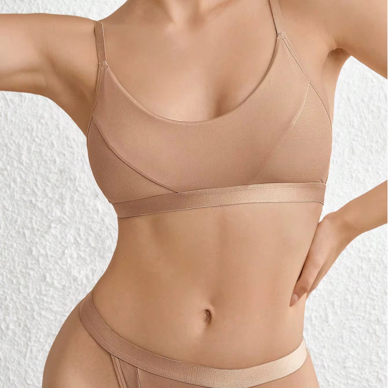 Wireless pant and bra set black _1