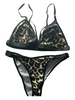 Leopard print Wireless pant and bra set 