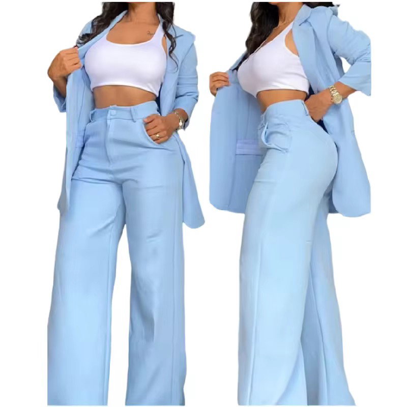 K-1381 Latest Design Business Suits Set for Women Blazer and Pants Set Two Piece Ladies Suits Office Wear Blazer Set for Women_0