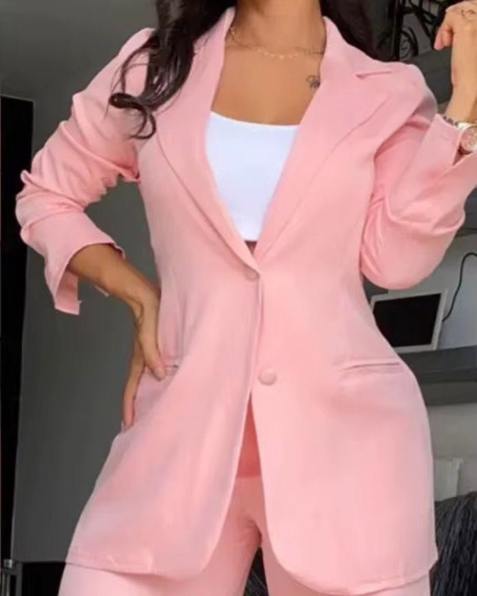 K-1381 Latest Design Business Suits Set for Women Blazer and Pants Set Two Piece Ladies Suits Office Wear Blazer Set for Women_4