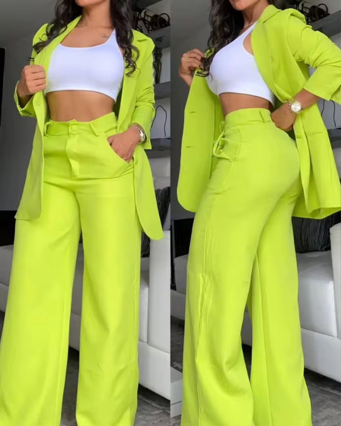 K-1381 Latest Design Business Suits Set for Women Blazer and Pants Set Two Piece Ladies Suits Office Wear Blazer Set for Women_1