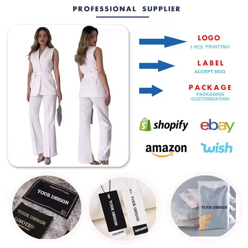 C0318 Trendy Outfits for Women Formal Sets Elegant Ladies Suits Office Wear Top and Pants Two Piece Set Women Clothing_3