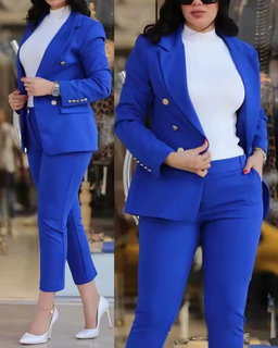 C0527 Manufacturers Business Suits for Women Fashion Slim Pants and Blazer Set Ladies Suits Office Wear Formal Suit