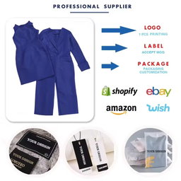 K3370 Ladies Suits Office Wear Two Piece Set Women Clothing Long Blazer + Inner Dress Set Two Piece Blazer Set Outfits for Women