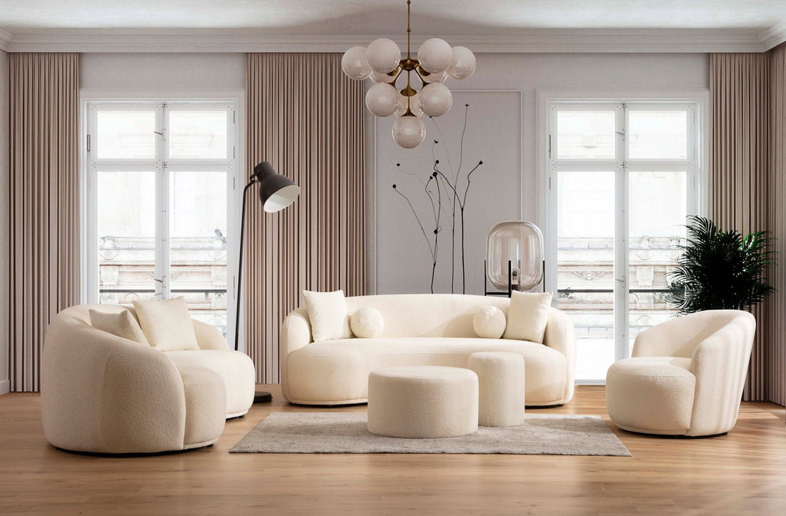 Bonita Ivory Boucle Loveseat_0