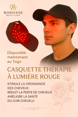 ✨ Casquette Thérapeutique à Lumière Rouge – Technologie Capillaire Avancée