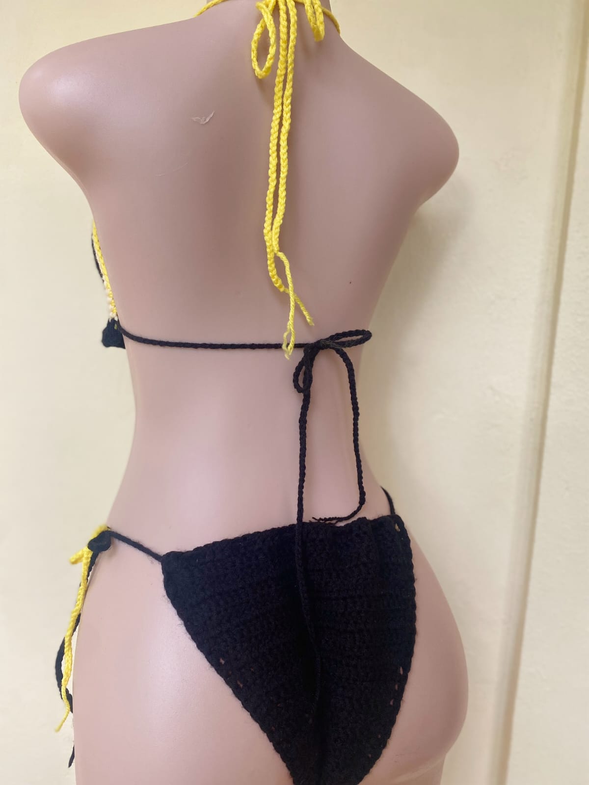 Black and yellow bikini set_1
