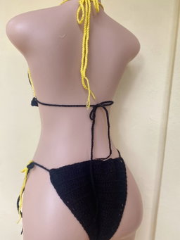 Black and yellow bikini set