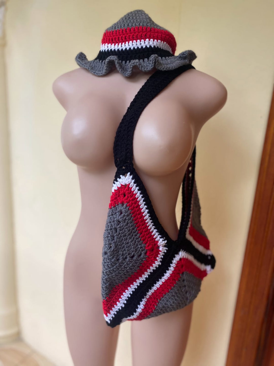 Grey Hat and bag set