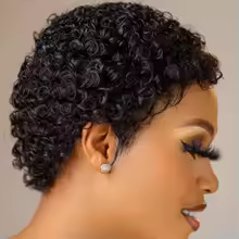 Short Kinky Curly Wigs 