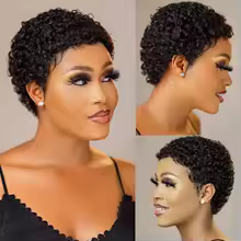 Short Kinky Curly Wigs 
