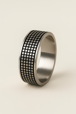 Bague Argent Cube