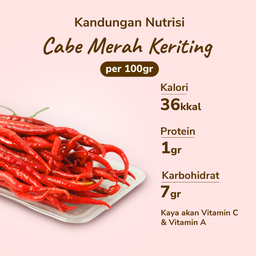 Cabe Merah Keriting 100gram