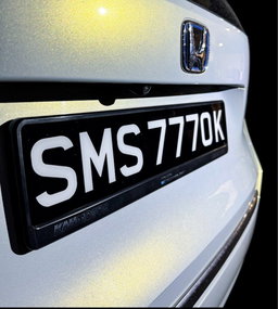 [2D Flat] 2D Acrylic Black Car Plates