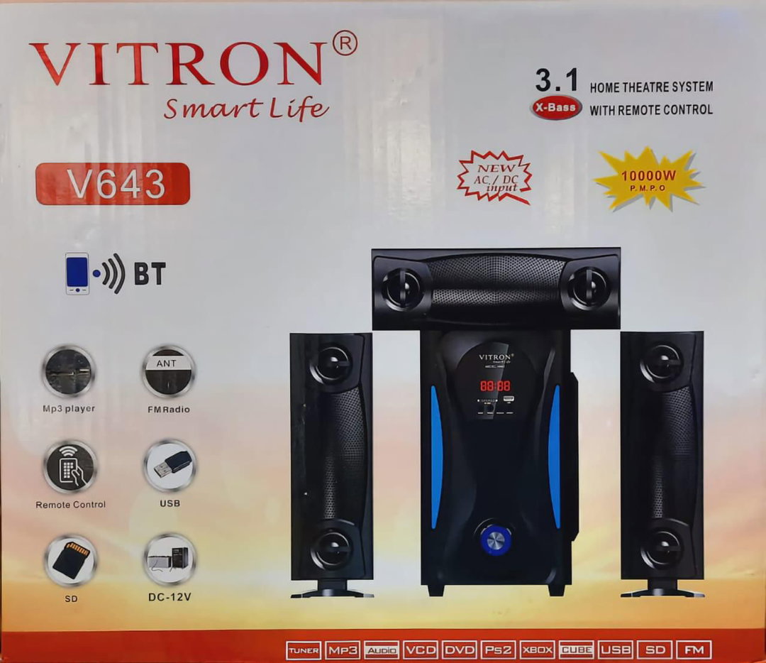 VITRON V643 HOME THEATRE SYSTEM WITH REMOTE CONTROL