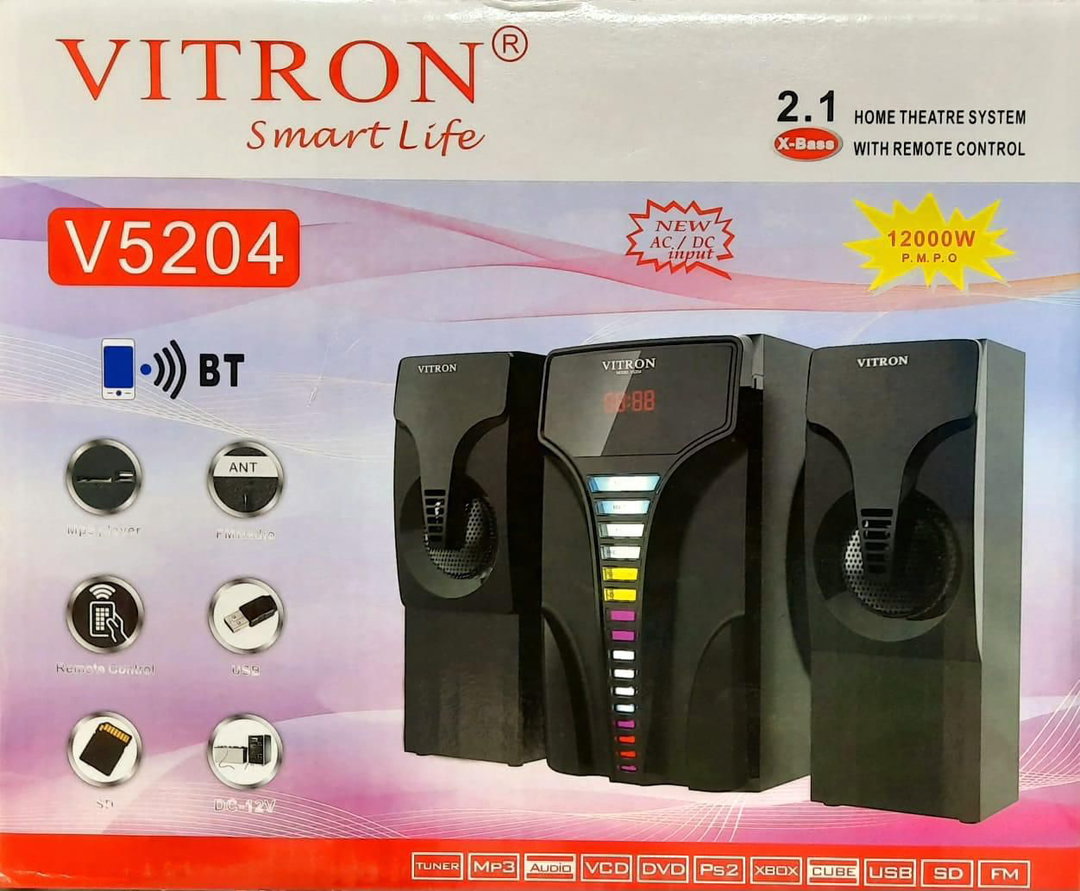 VITRON V5204 HOME THEARTRE SYSTEM WITH REMOTE CONTROL