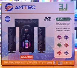 AMTEC AM-308 HOME THEATER SYSTEM WITH REMOTE CONTROL