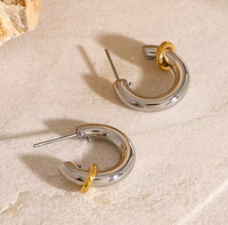 Priscilla Two-Toned Hoops