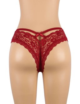 soft lace panty- Burgundy