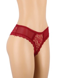 soft lace panty- Burgundy