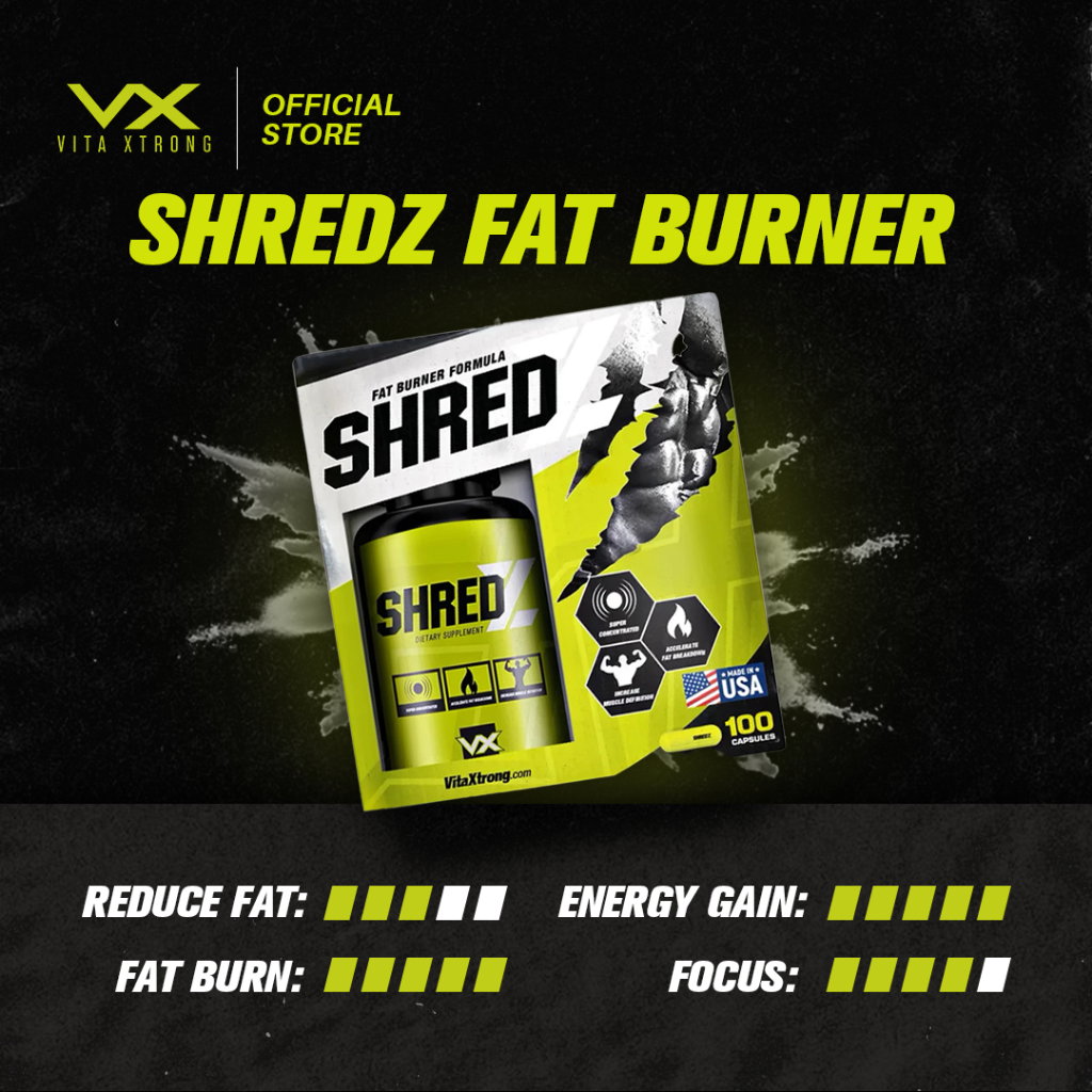 VITAXTRONG™ SHREDZ (100 Capsules) | Advanced Thermogenic Fat Burner with Natural Caffeine • Energy, Focus & Cutting Support [VX]_6