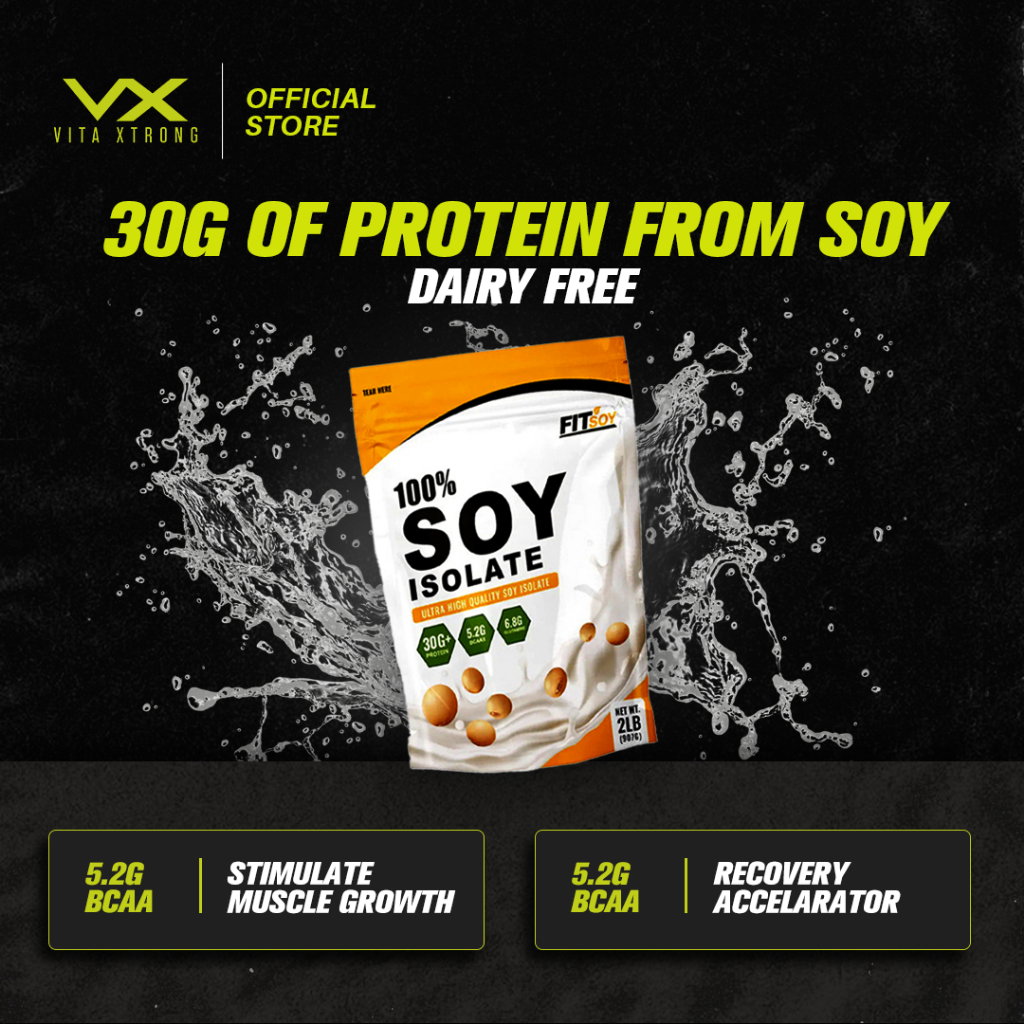 FITSOY 100% Soy Isolate [2lbs / 1KG] | Vegan Protein, 30g Protein, 5.2g BCAA, 6.8g Glutamine_8
