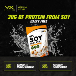 FITSOY 100% Soy Isolate [2lbs / 1KG] | Vegan Protein, 30g Protein, 5.2g BCAA, 6.8g Glutamine
