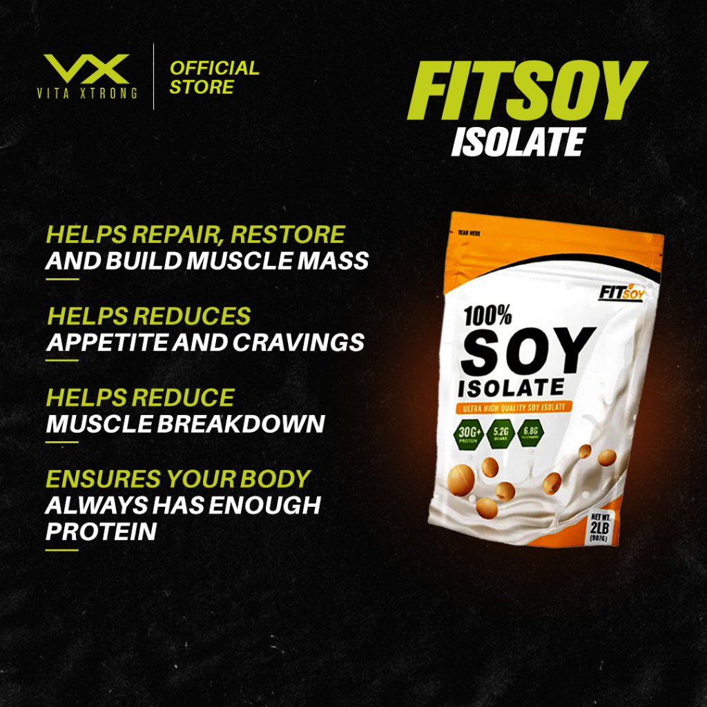 FITSOY 100% Soy Isolate [2lbs / 1KG] | Vegan Protein, 30g Protein, 5.2g BCAA, 6.8g Glutamine_7