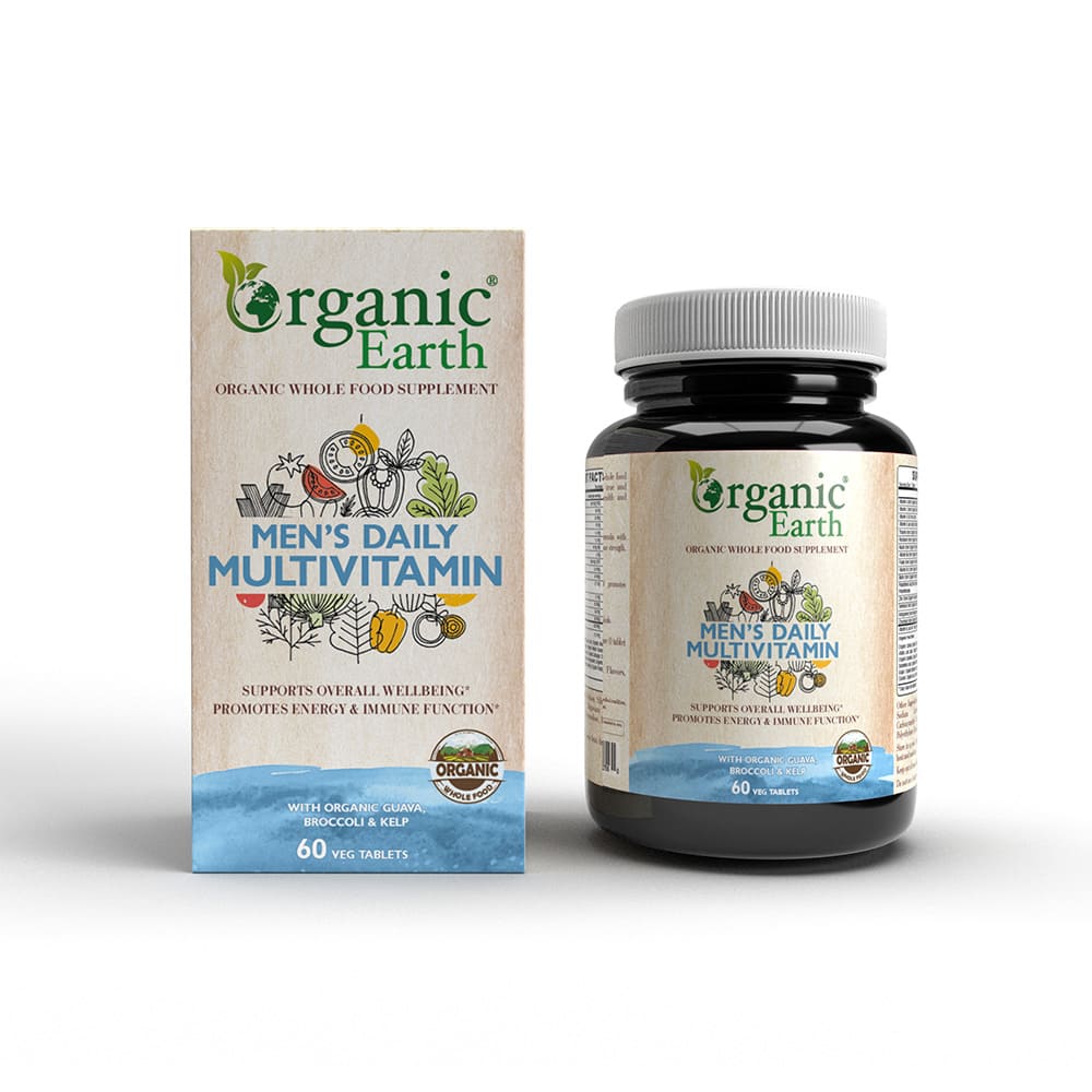Organic Earth Menโs Daily Multivitamin 60 Capsules