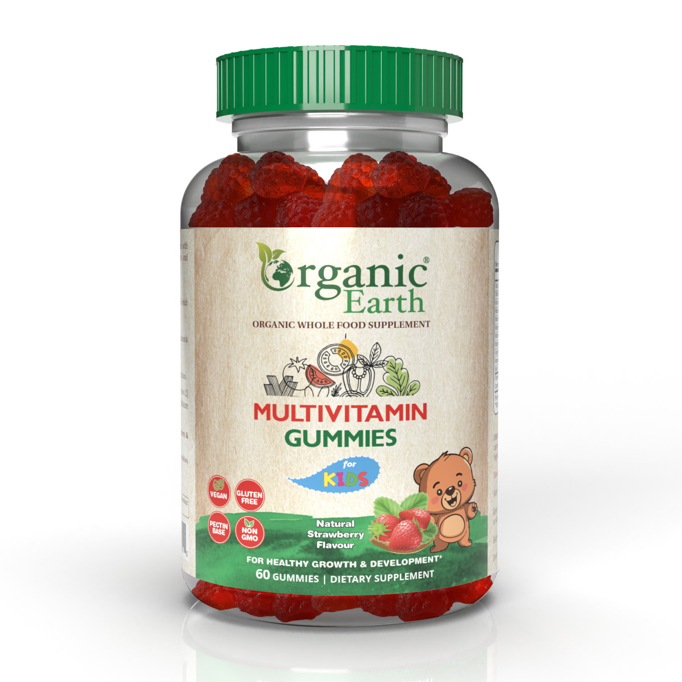 Organic Earth Multivitamin & Mineral Kids Gummies 60'S_0