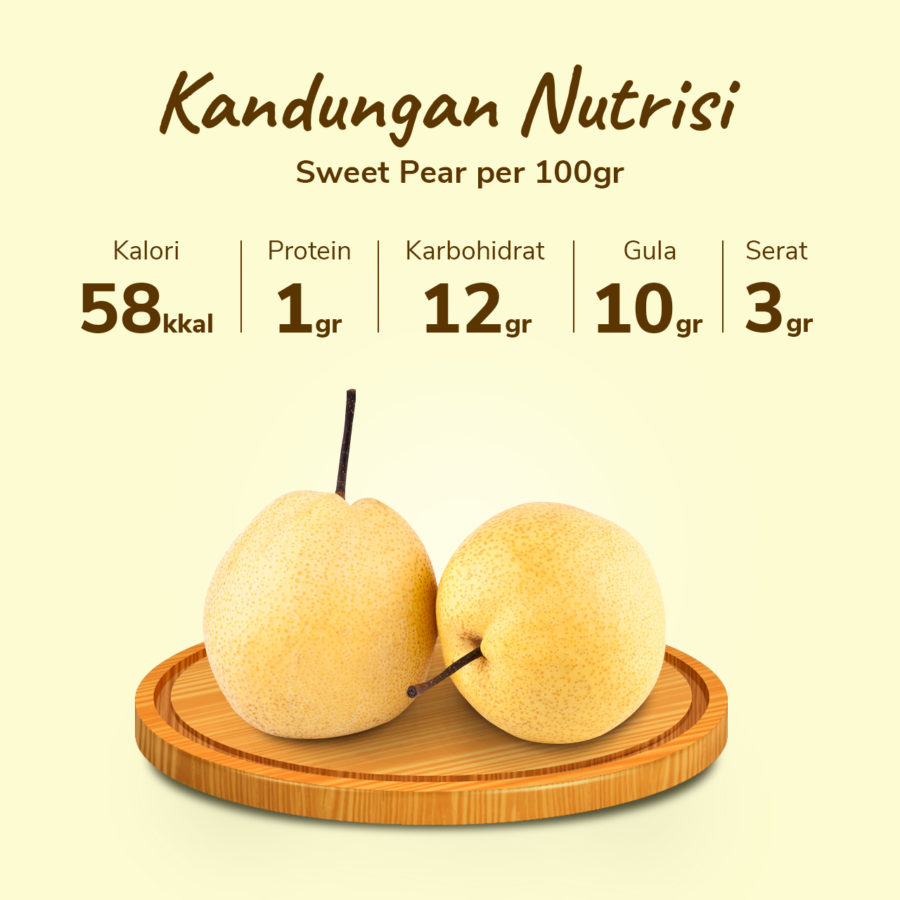Buah Pir Madu / Sweet Pear 2-3 pcs 450-500 gram_3