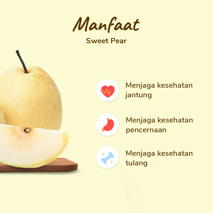 Buah Pir Madu / Sweet Pear 2-3 pcs 450-500 gram_2