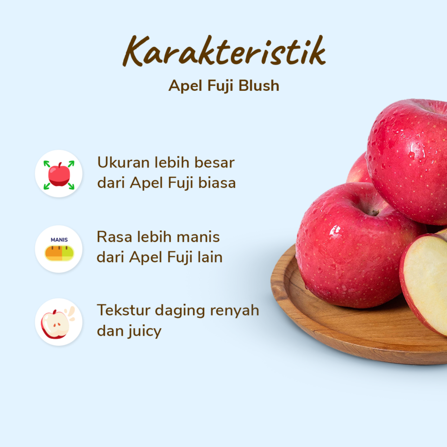 Apel Fuji Blush Premium Size L 2-3 pcs 400-500 gram_1