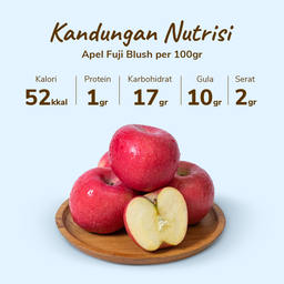 Apel Fuji Blush Premium Size L 2-3 pcs 400-500 gram