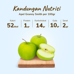 Apel Granny Smith 2-4 pcs 330-400 gram